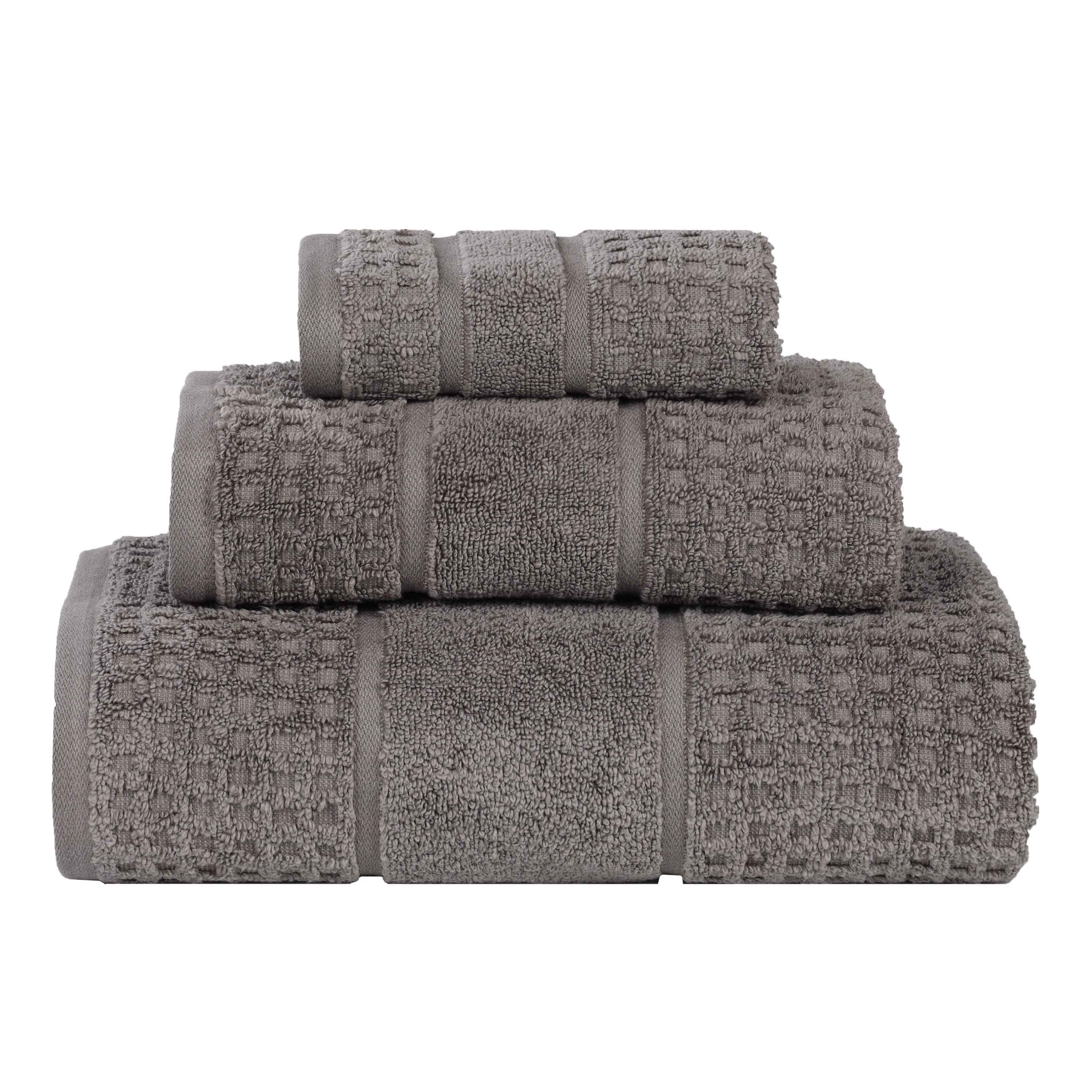 Napa Zero Twist Cotton Solid Waffle Honeycomb 3 Piece Towel Set - Towel Set by Superior