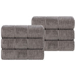 Napa Zero Twist Cotton Solid Waffle Honeycomb Hand Towel Set of 6 - Towel Set by Superior