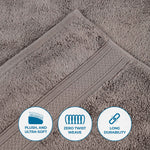 Chevron Zero Twist Solid Soft Absorbent Cotton 3 Piece Towel Set - Towel Set by Superior