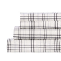 Plaid Flannel Cotton Classic Modern Farmhouse Deep Pocket Sheet Set