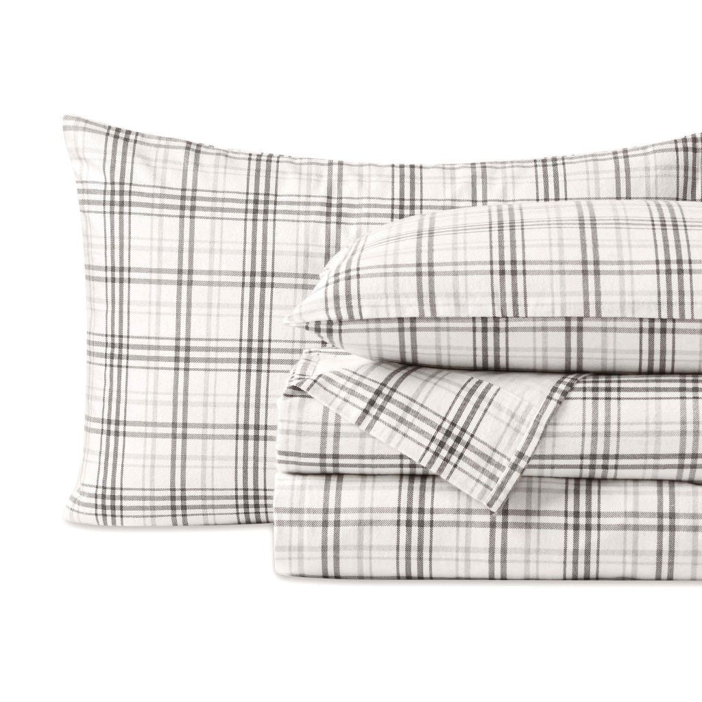 Plaid Flannel Cotton Classic Modern Farmhouse Deep Pocket Sheet Set