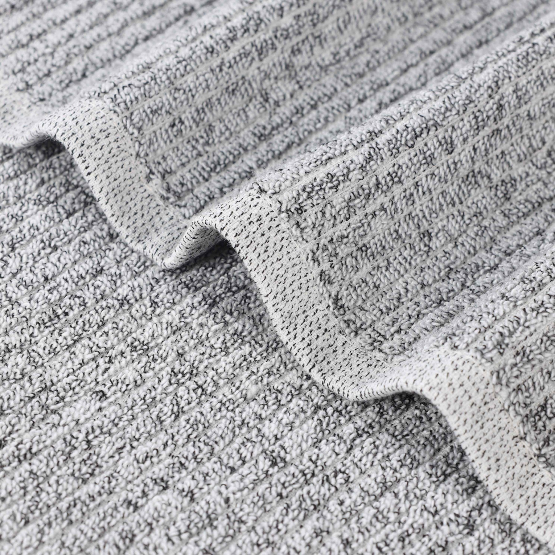 Destin Cotton Blend Medium Weight Textured Ribbed Bath Towels, Set of 2