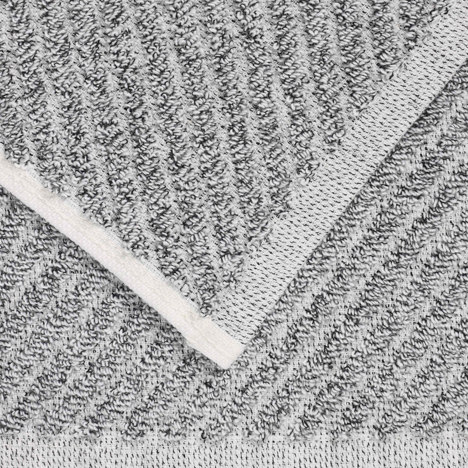 Amelia Cotton Blend Textured Diagonal Ribbed Hand Towels, Set of 6