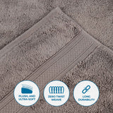 Chevron Zero Twist Solid and Jacquard Soft Cotton Bath Towel Set of 4 - Bath Towel by Superior