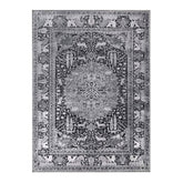 Copley Bohemian Oriental Medallion Wildlife Indoor Area Rug Or Runner - Charcoal