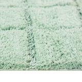 2 Piece Cotton Checkered Solid Non Slip Bath Rug Set - Bath Rugs by Superior