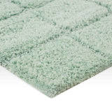 2 Piece Cotton Checkered Solid Non Slip Bath Rug Set - Bath Rugs by Superior