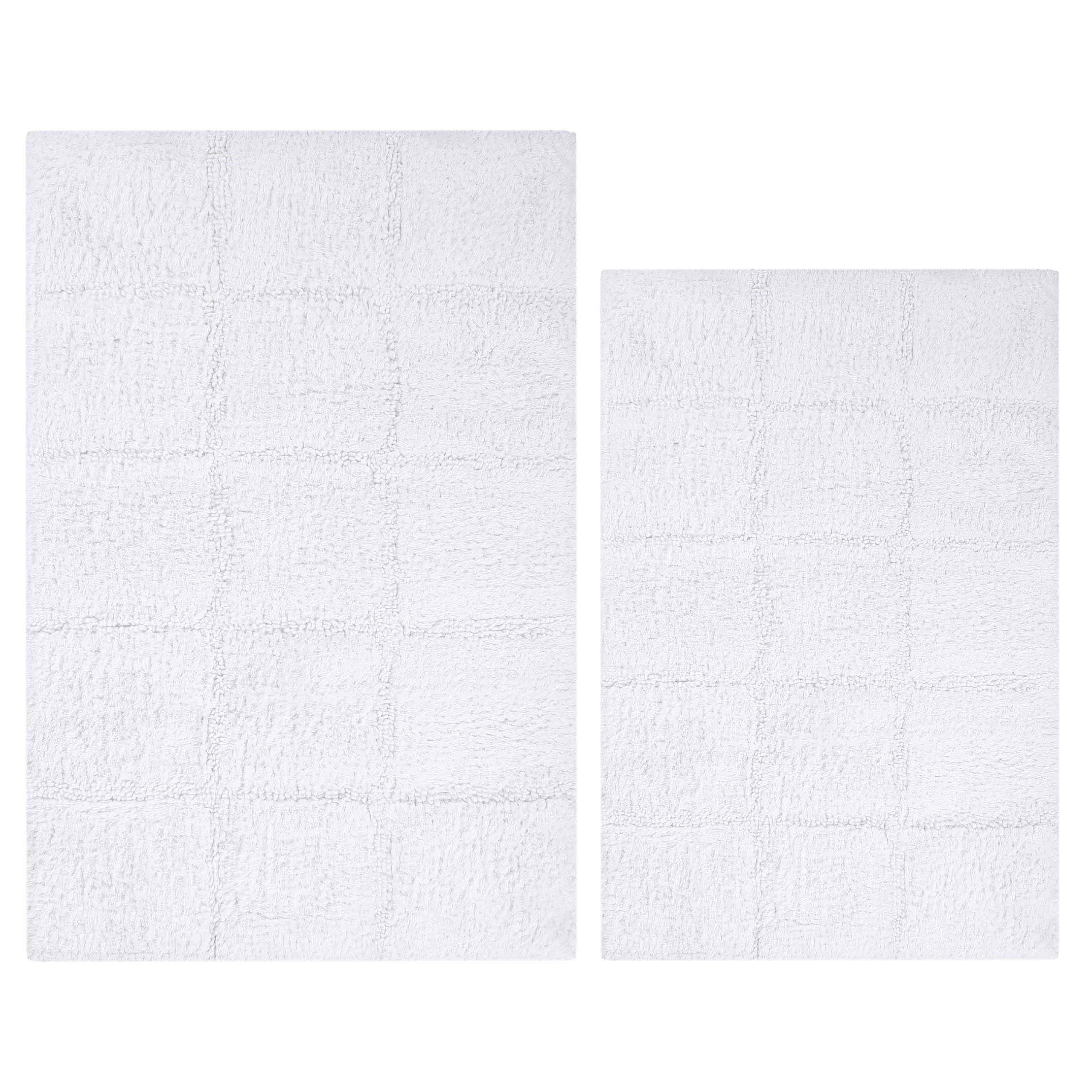 Non-Slip Washable Cotton 2 Piece Bath Rug Set - Bath Rugs by Superior