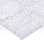 2 Piece Cotton Checkered Solid Non Slip Bath Rug Set - Bath Rugs by Superior