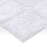 2 Piece Cotton Checkered Solid Non Slip Bath Rug Set - Bath Rugs by Superior