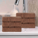 Napa Zero Twist Cotton Solid Waffle Honeycomb Hand Towel Set of 6 - Towel Set by Superior