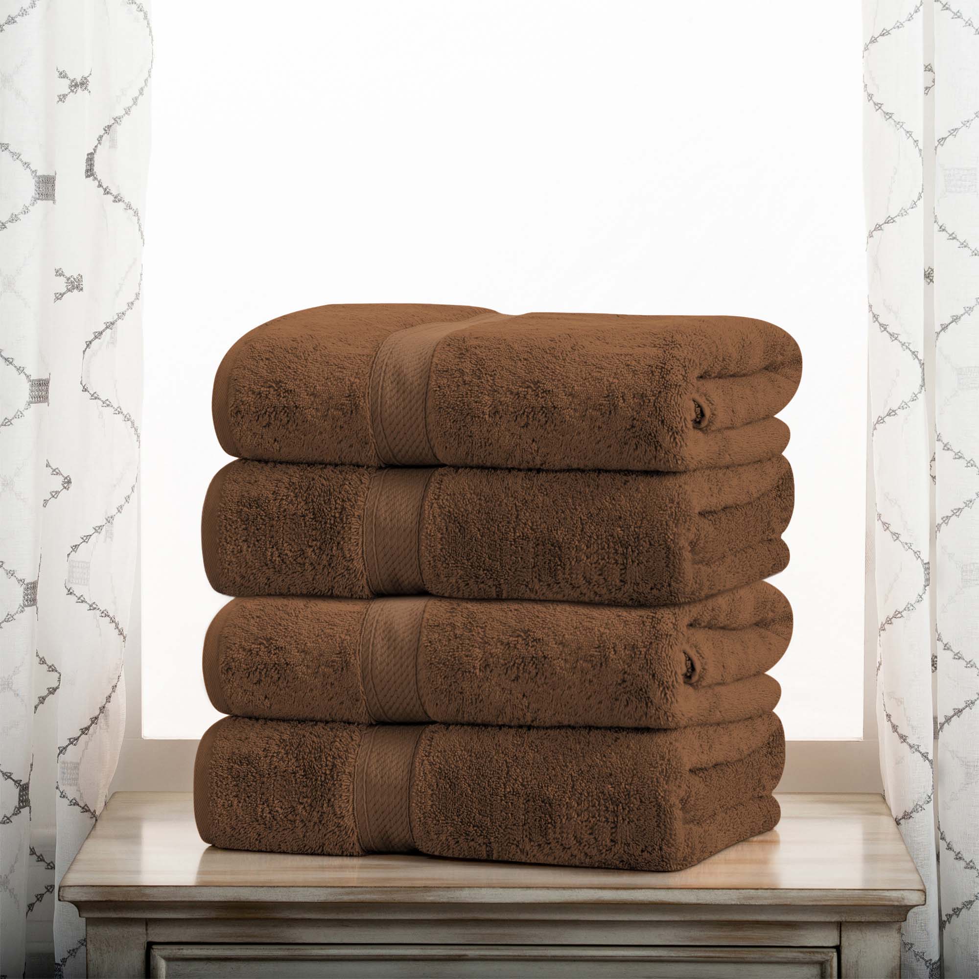 Madison Egyptian Cotton Pile Heavyweight 4 Piece Bath Towel Set - Bath Towel by Superior