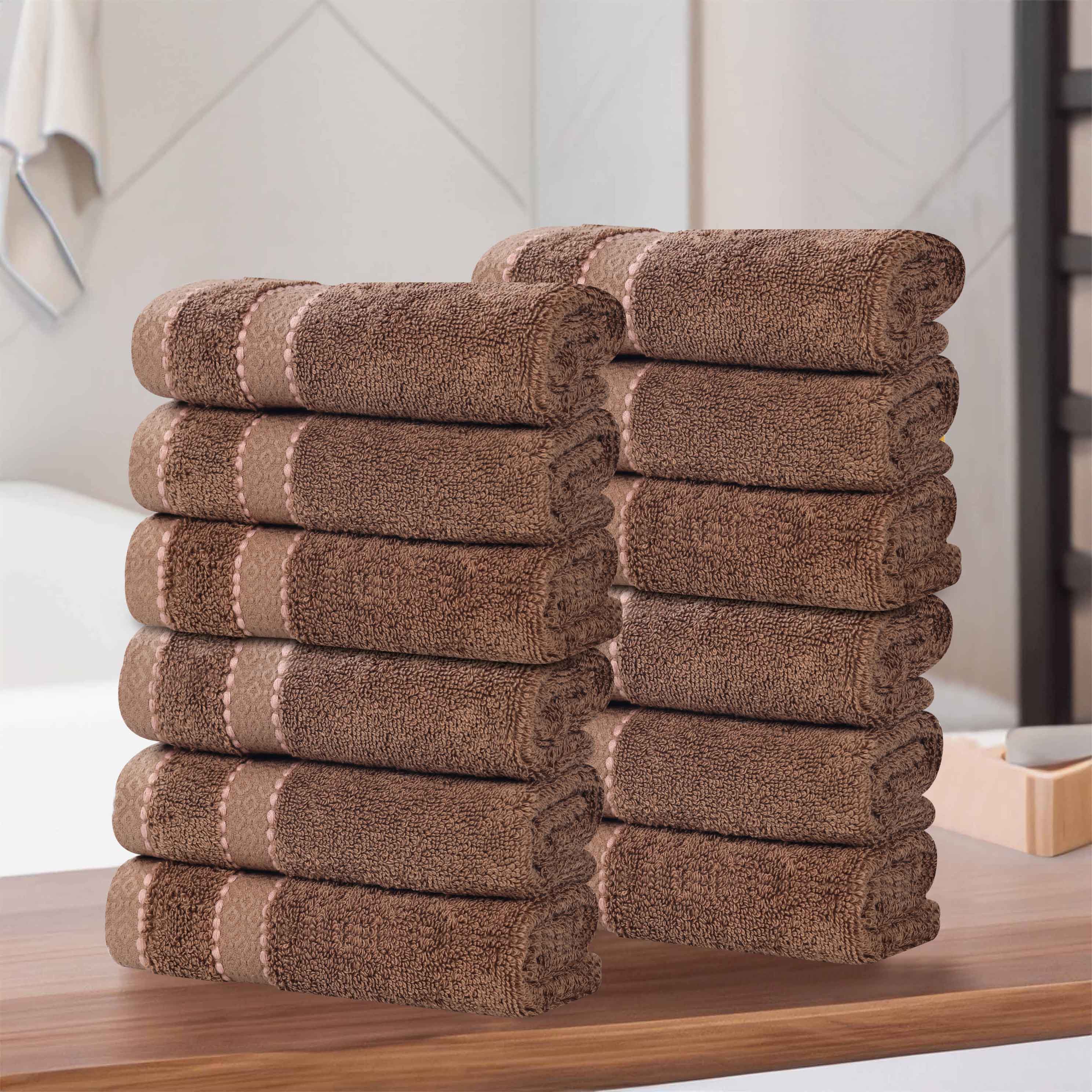 Niles Egyptian Giza Cotton Plush Heavyweight Soft 12 Piece Towel Set - Towel Set by Superior