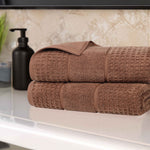 Napa Zero Twist Cotton Solid Waffle Honeycomb Bath Sheet Set of 2 - Towel Set by Superior