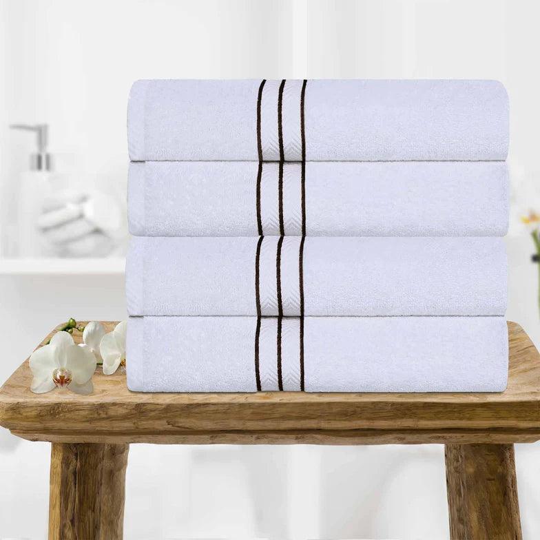 Ultra-Plush Turkish Cotton Super Absorbent Solid Bath Towel Set of 4 - Bath Towel by Superior - Superior 