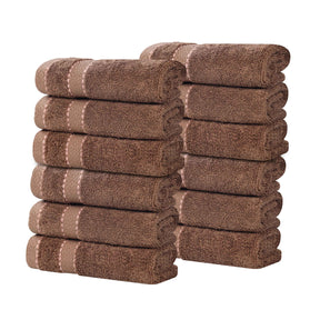 Niles Egyptian Giza Cotton Absorbent Face Towel Washcloth Set of 12