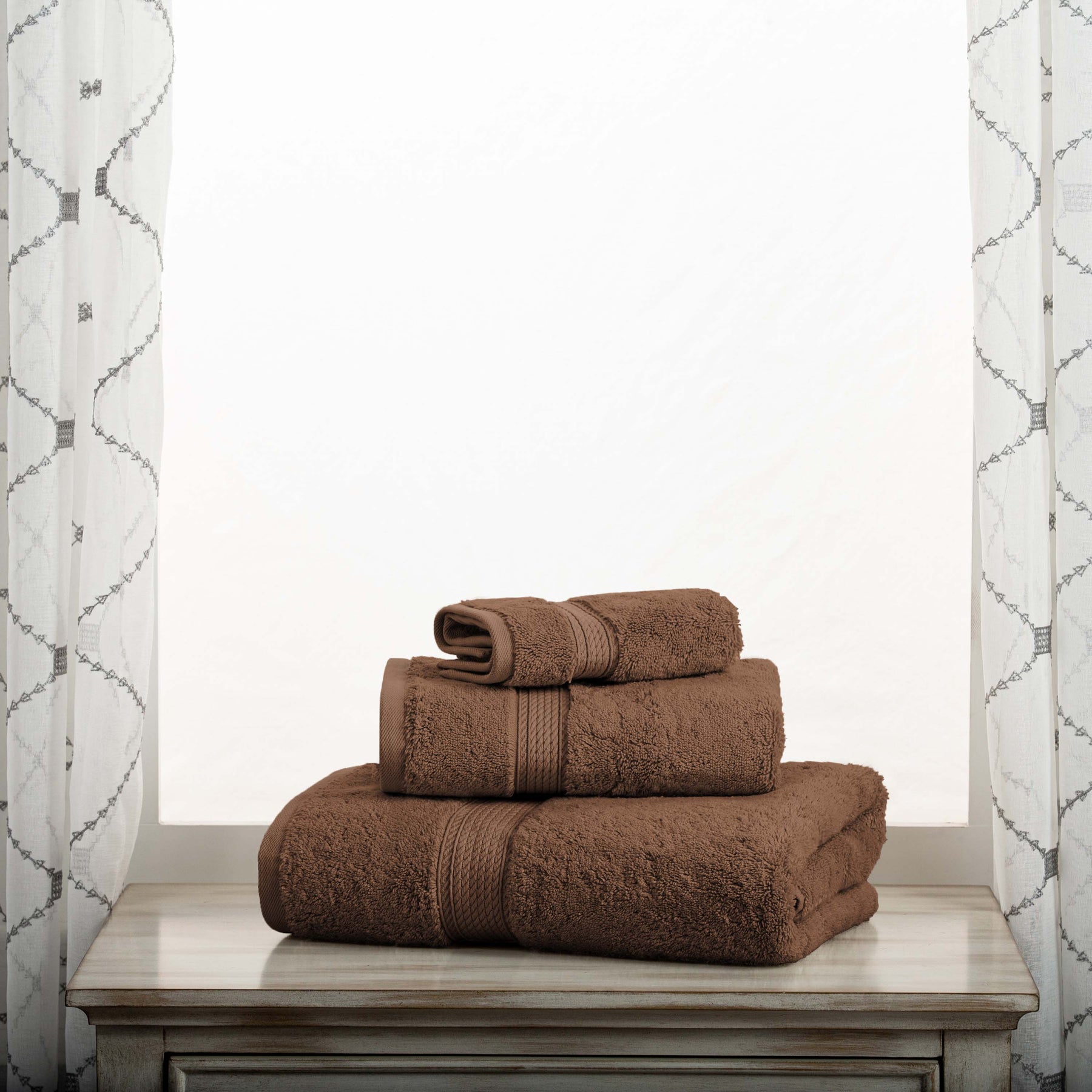 Madison Egyptian Cotton Pile Plush Heavyweight 3 Piece Towel Set