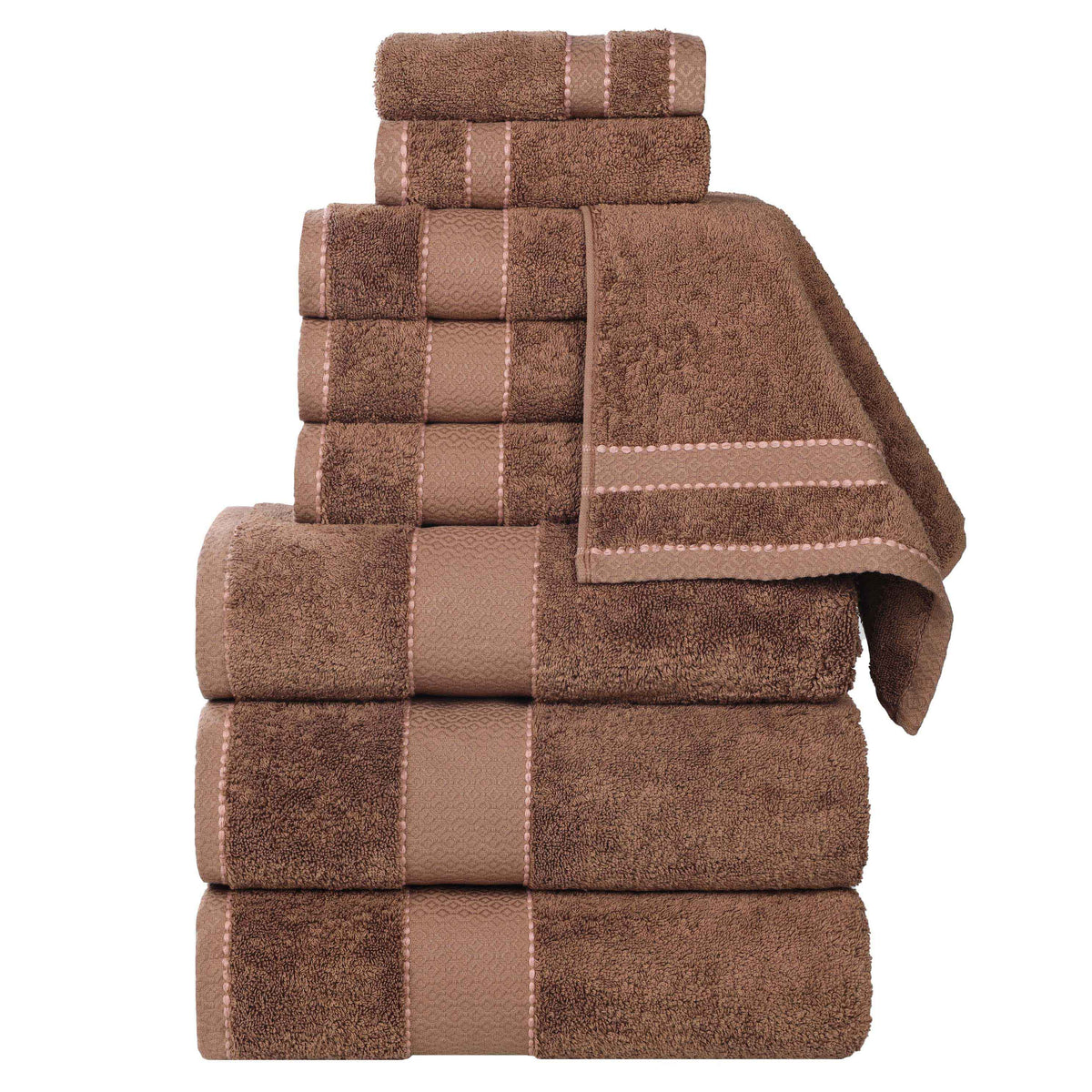 Niles Egyptian Giza Cotton Plush Heavyweight Soft 9 Piece Towel Set