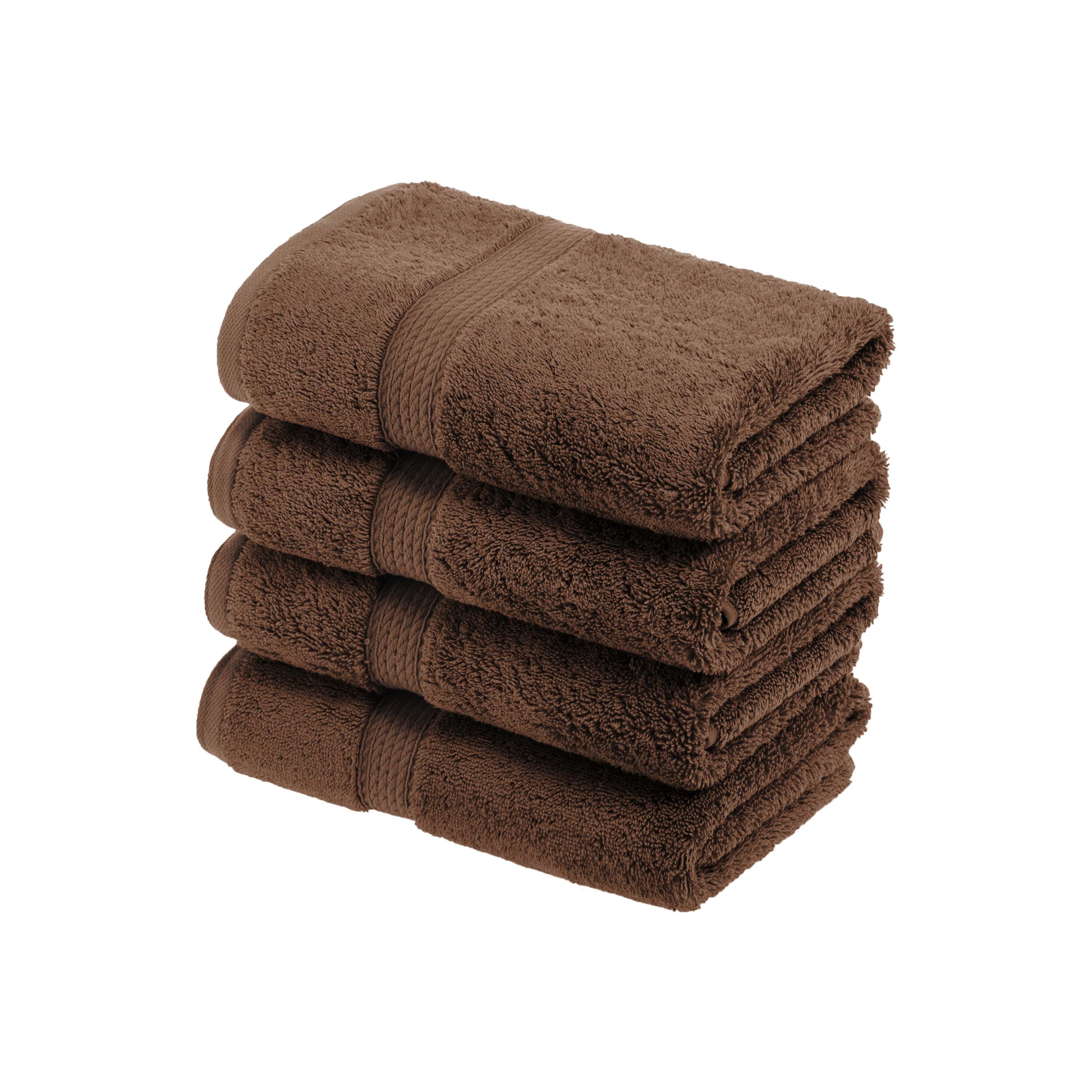 Madison Egyptian Cotton Pile Plush Heavyweight Hand Towel Set of 4 - Hand Towel Set by Superior