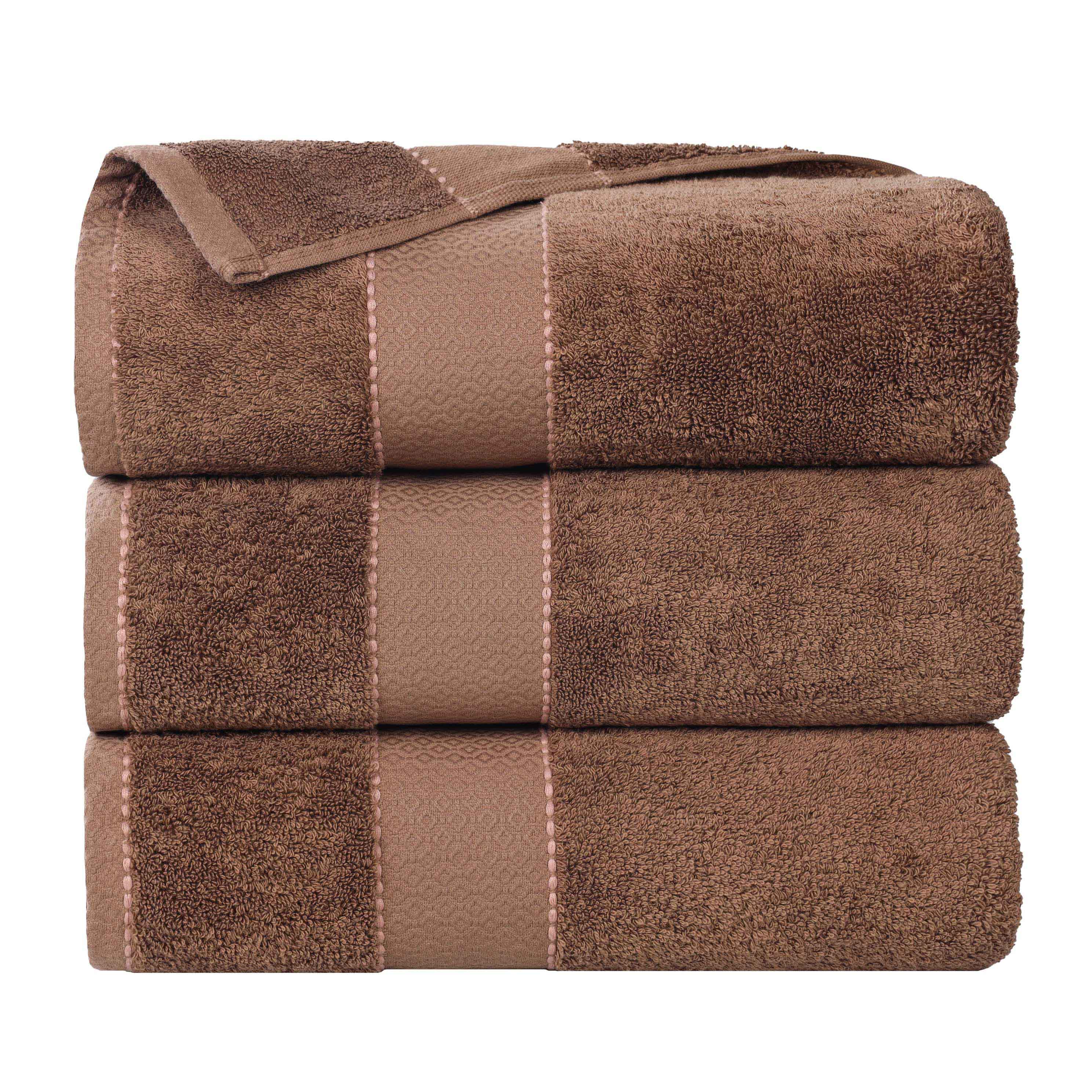 Niles Egyptian Giza Cotton Plush Thick Absorbent Bath Towel Set of 3 - Bath Towel by Superior