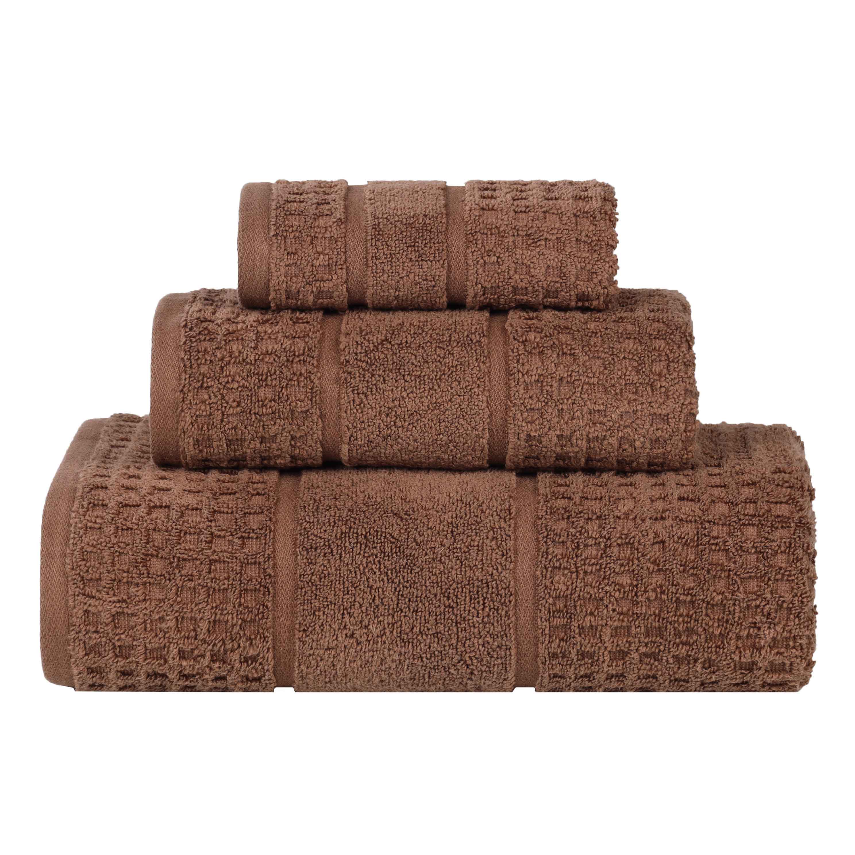 Napa Zero Twist Cotton Solid Waffle Honeycomb 3 Piece Towel Set - Towel Set by Superior