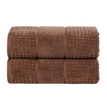 Napa Zero Twist Cotton Solid Waffle Honeycomb Bath Sheet Set of 2