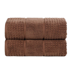 Napa Zero Twist Cotton Solid Waffle Honeycomb Bath Sheet Set of 2