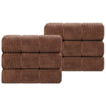 Napa Zero Twist Cotton Solid Waffle Honeycomb Hand Towel Set of 6 - Towel Set by Superior