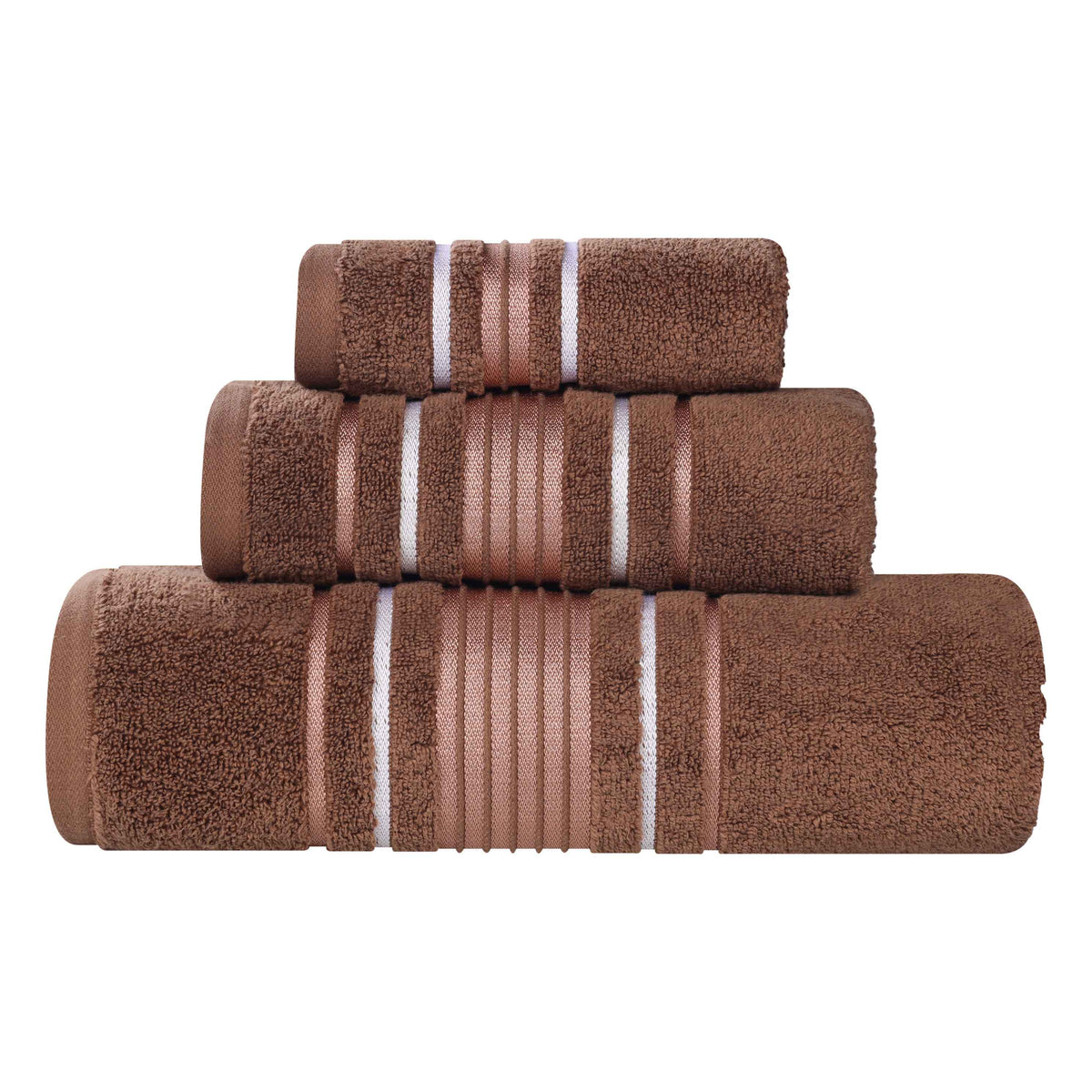 Sadie Zero Twist Cotton Solid Absorbent 3 Piece Towel Set