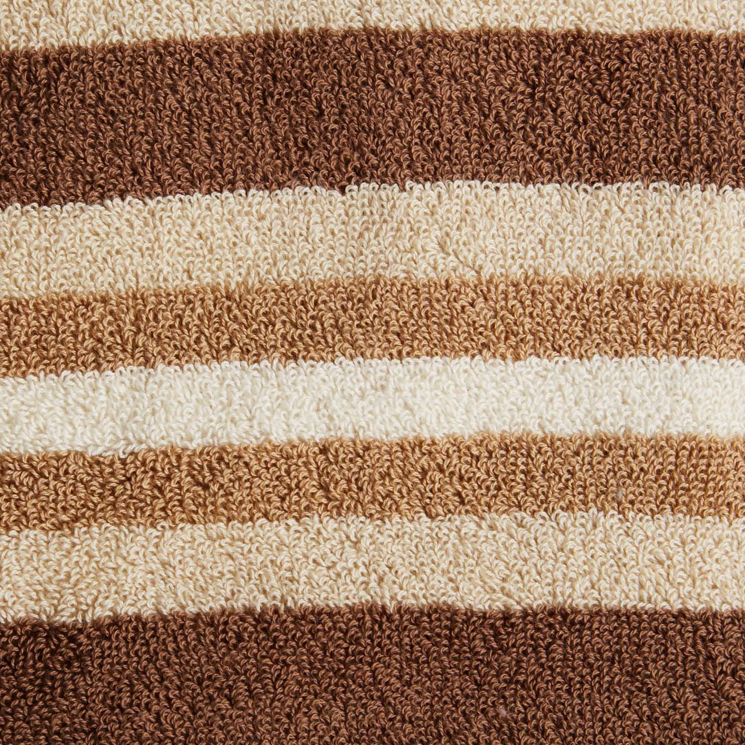 Cotton Striped 2 Piece Bath Sheet Set - Chocolate