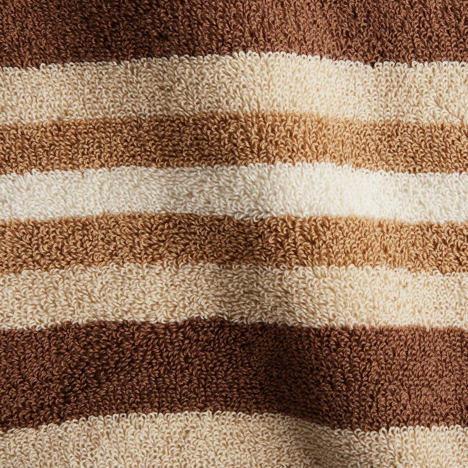 Cotton Striped 2 Piece Bath Sheet Set - Chocolate