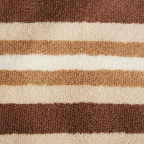 Cotton Striped 2 Piece Bath Sheet Set - Chocolate