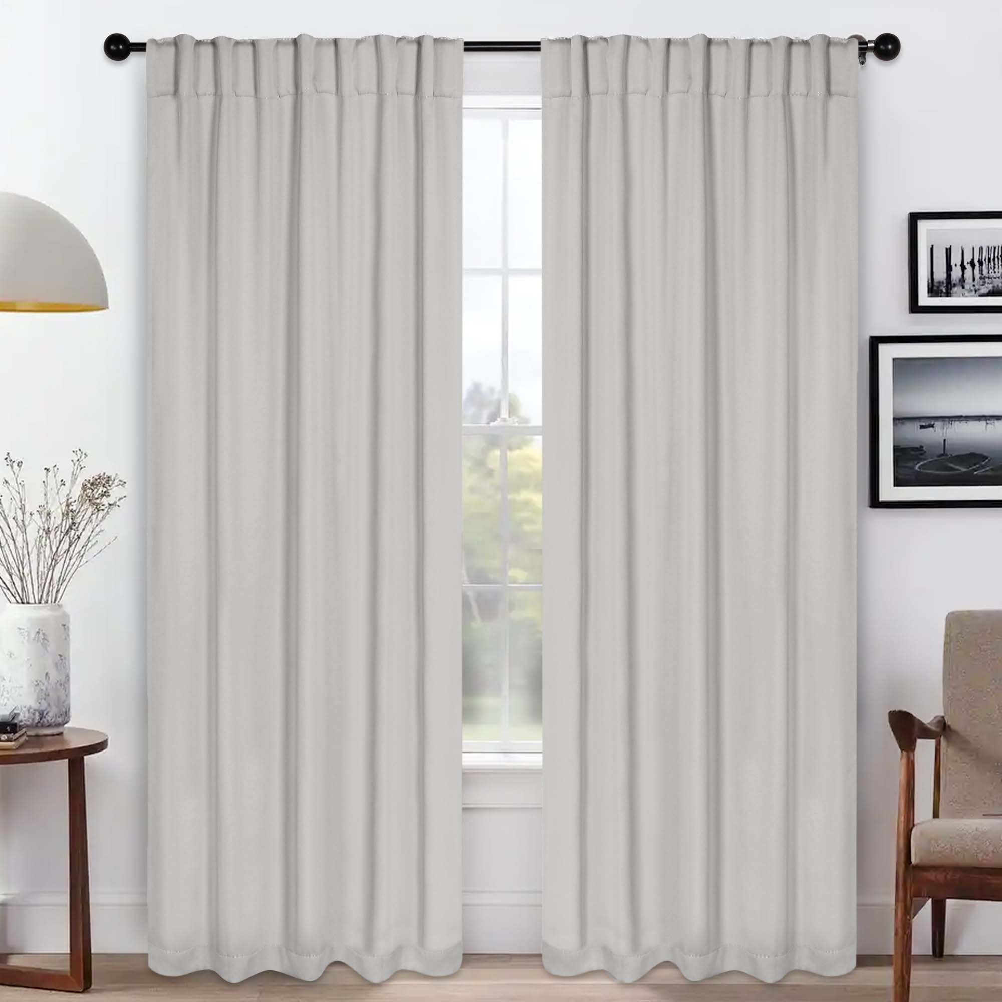 Solid Room Darkening Blackout Curtain Panels, Back Tabs, Set of 2 - Blackout Curtains by Superior