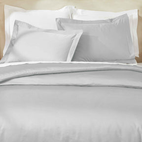 Egyptian Cotton 850 Thread Count Solid Luxury 3 Piece Duvet Cover Set - Chrome