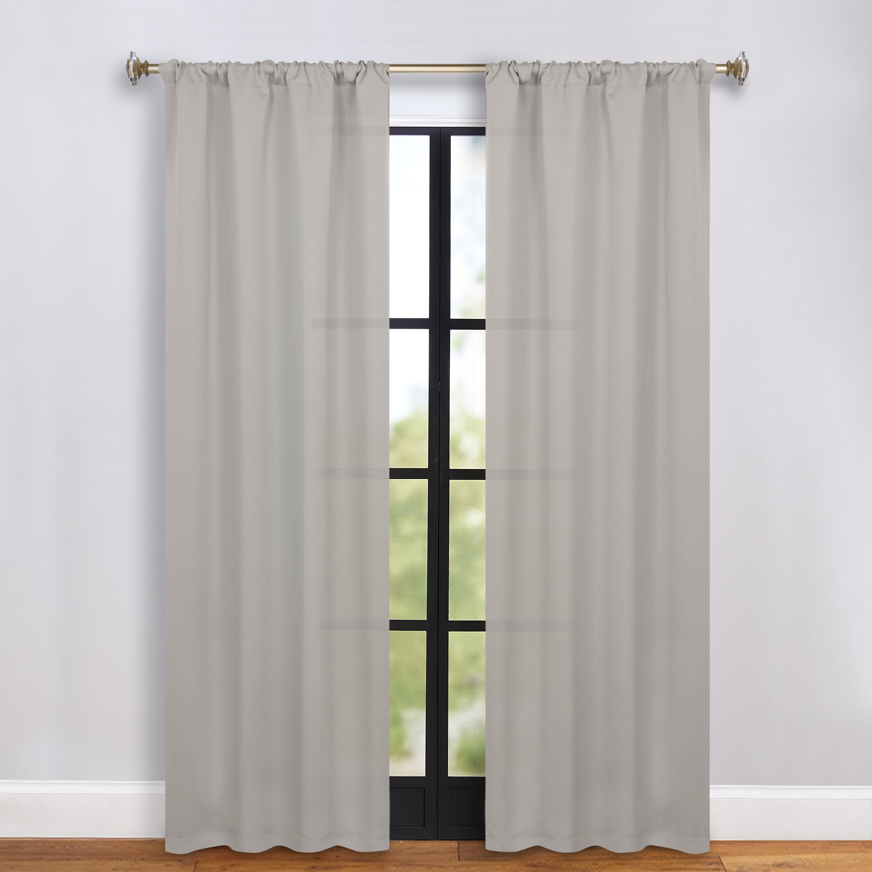 Solid Room Darkening Rod Pocket Blackout Curtain Panels, Set of 2 - Blackout Curtains by Superior