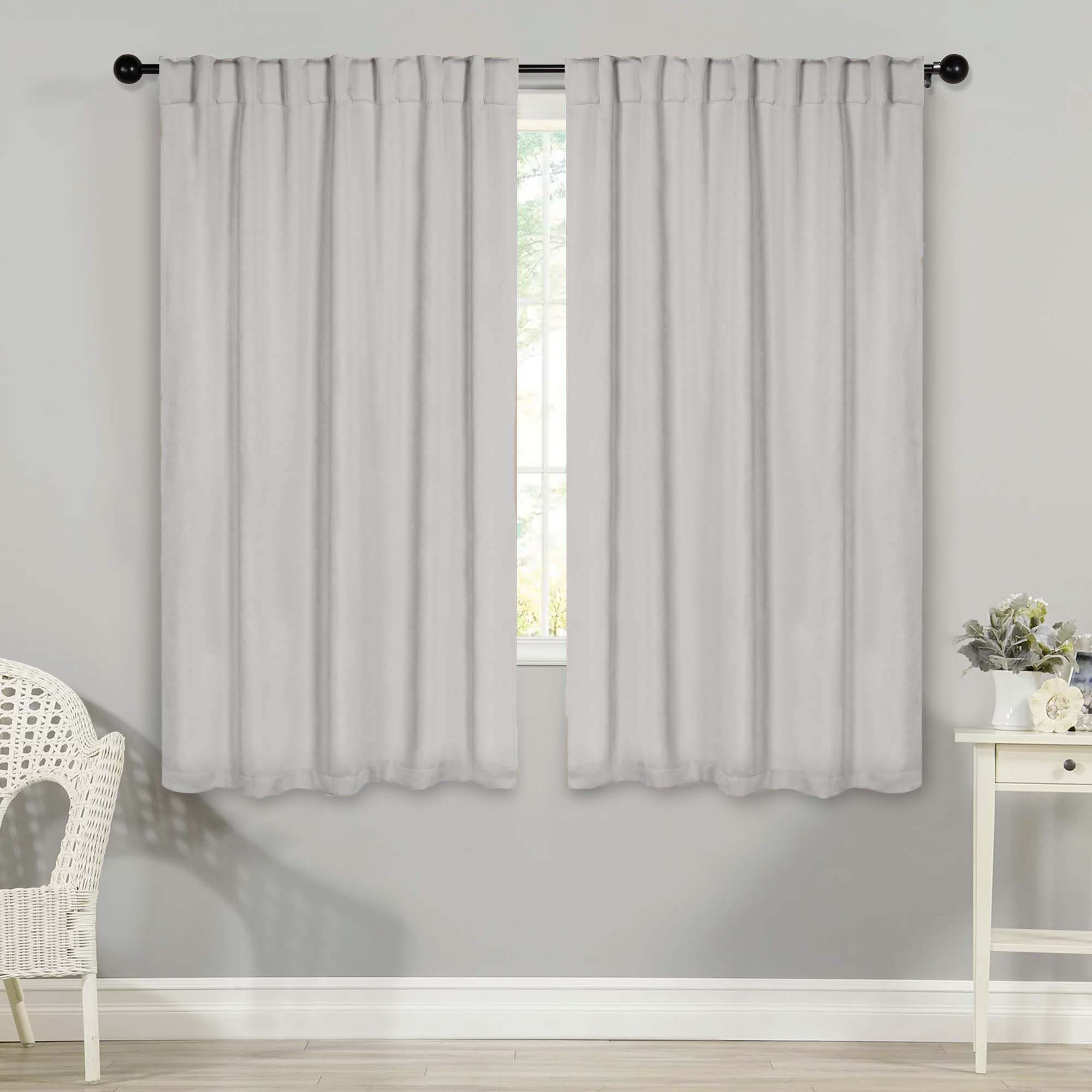 Solid Room Darkening Blackout Curtain Panels, Back Tabs, Set of 2 - Blackout Curtains by Superior