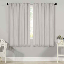 Solid Room Darkening Blackout Curtain Panels, Back Tabs, Set of 2