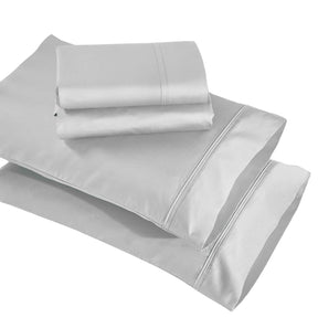 Egyptian Cotton 850 Thread Count Solid Deep Pocket Bed Sheet Set - Chrome