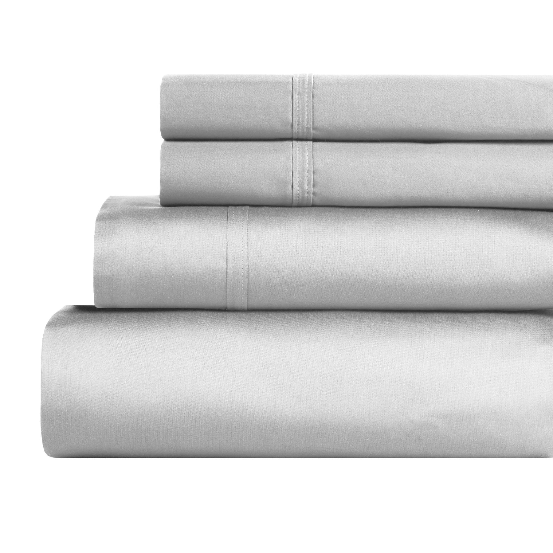 Egyptian Cotton 850 Thread Count Solid Deep Pocket Bed Sheet Set - Chrome