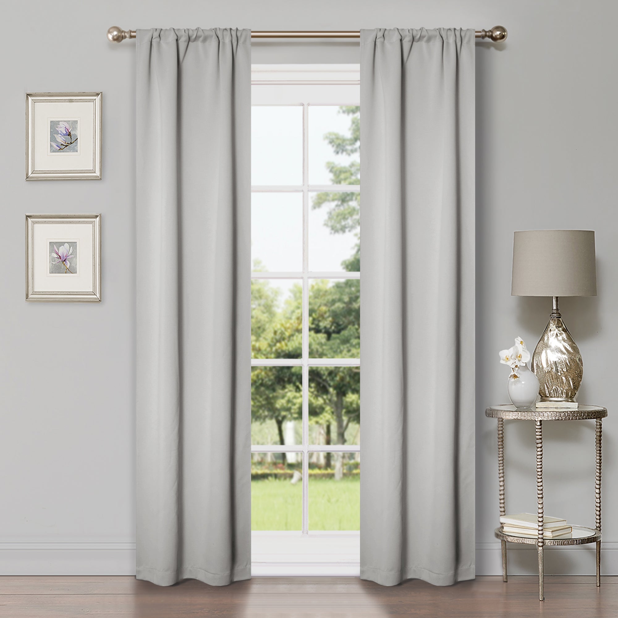 Solid Room Darkening Rod Pocket Blackout Curtain Panels, Set of 2 - Blackout Curtains by Superior