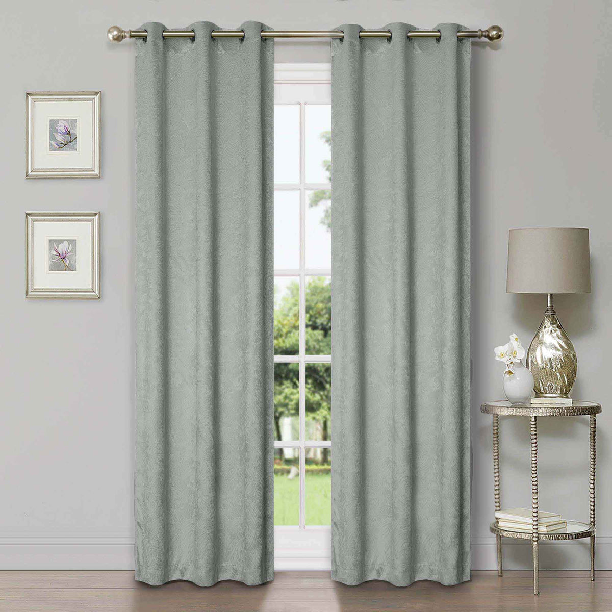 Waverly Geometric Washable Room Darkening Blackout Curtains, Set of 2