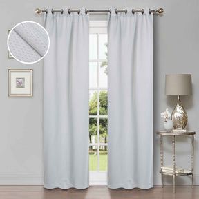 Modern Shimmer Washable Room Darkening Blackout Curtains, Set of 2