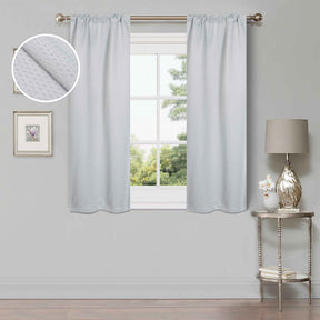 Modern Shimmer Washable Room Darkening Blackout Curtains, Set of 2