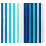 Coastal Blues Cotton Oversized 2 Piece Beach Towel Set - Beach Towel by Superior