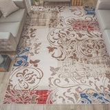 Storyville Geometric Scroll Patchwork Indoor Area Rugs Or Runnner Rug - Rugs by Superior