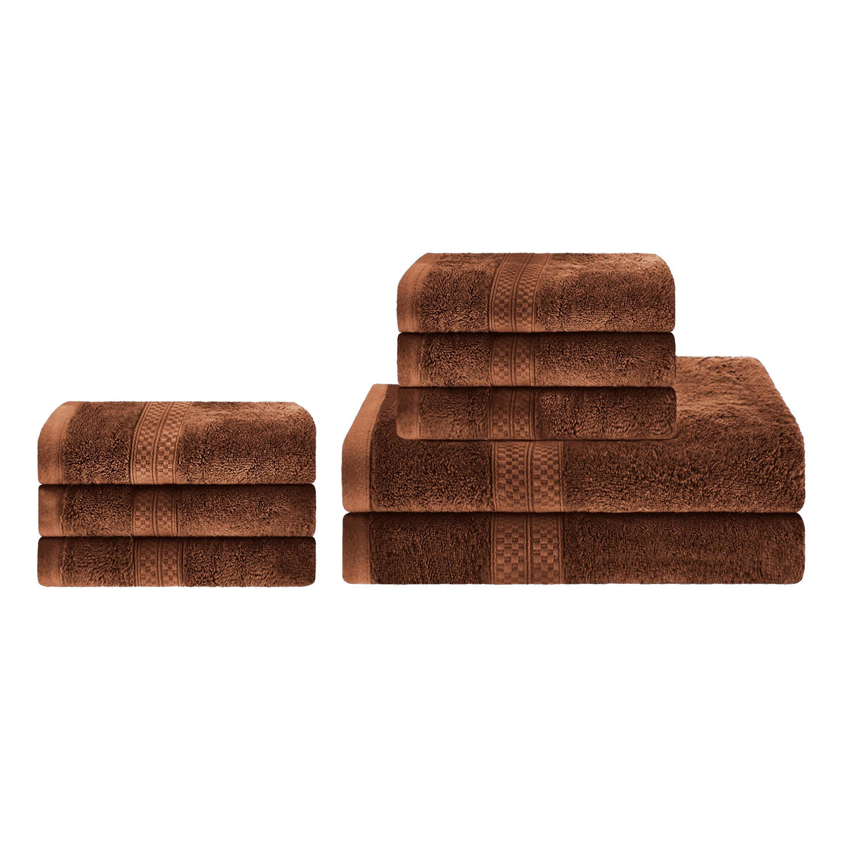 Ultra-Soft Rayon from Bamboo Cotton Blend Bath and Hand Towel Set - Cocoa