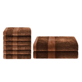 Ultra-Soft Rayon from Bamboo Cotton Blend Bath and Hand Towel Set - Cocoa