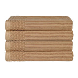 Soho Ribbed Cotton Absorbent Bath Towel Set of 4 - Bath Towel by Superior