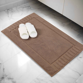 Leo Cotton Solid Modern Absorbent Heavy Washable Bath Mat Set of 2