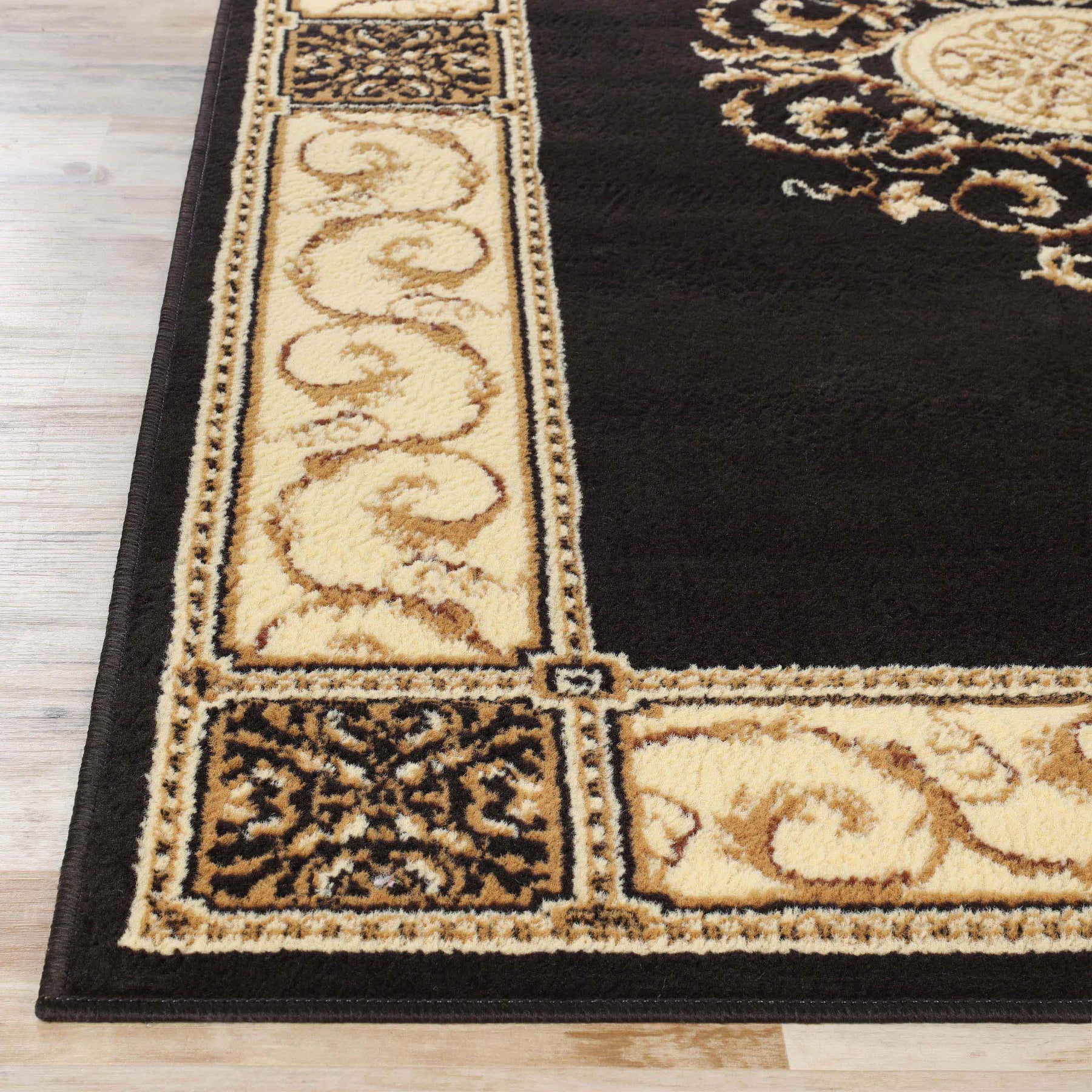 Oversized Medallion Modern Bohemian Indoor Area Rug or Runner Rug - Coffee